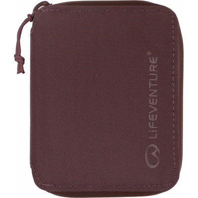 Lifeventure RFiD Protected Bi Fold wallet Recycled plum červená