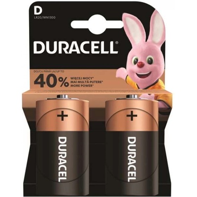 Duracell Алкална батерия duracell lr20 d -2 бр. в опаковка- 1.5v (dur-ba-lr20-basic)