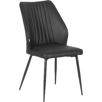 Carmen Трапезен стол laredo y силиконова кожа - черен 60 (3532142)