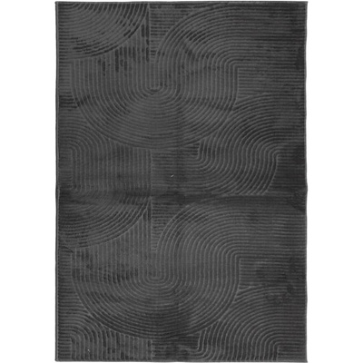 Килим " IZA" с къс косъм, скандинавски вид, антрацит, 160x230 см
