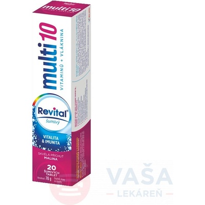 Revital multi 10 Vitamínov malina 20 šumivých tabliet