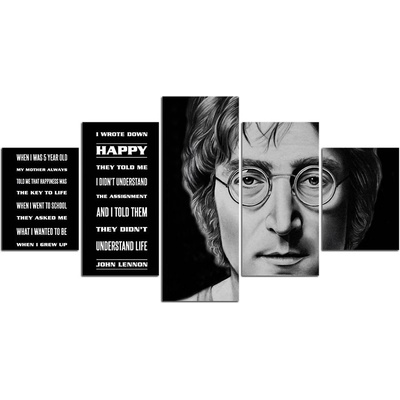 5 dílný obraz na plátně - John Lennon .