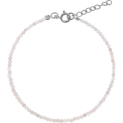 Again korálkový náramek z růžového měsíčního kamene AJKNR009