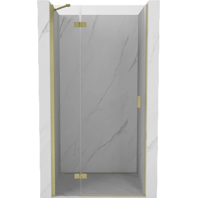 Mexen Mist-H лява отваряема душ врата 85 см, прозрачна, златно четкано - 8A5-085-000-55-00-L (8A5-085-000-55-00-L)