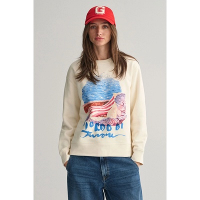 Gant Rel Scenery Print C-Neck Sweat biela