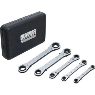BGS technic Sada ráčnových očkových klíčů, rovné, přepínatelné 6 x 8 - 19 x 22 mm 5dílná BGS 1450