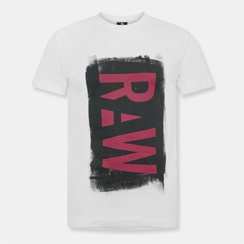G Star Тениска G Star Painted RAW Graphic T-Shirt - White