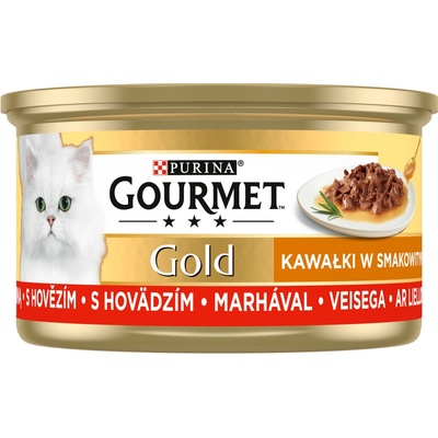 Gourmet Gold cat Sauce Delight minifiletky hovězí 85 g – Zboží Mobilmania