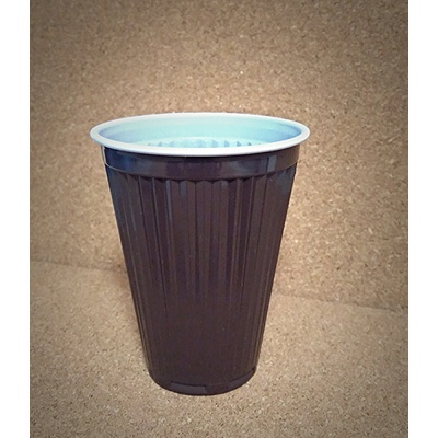 KUPO-SK Plastový pohár na kávu 180 hnedobiely vert. PS