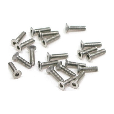PN Racing M2x8 Countersink Stainless Steel Hex Machine Screw 20 pcs