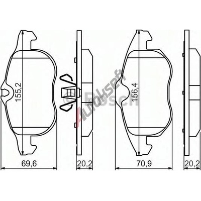 BOSCH Sada brzdových destiček - kotoučová brzda BO 0986494044