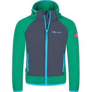 TROLLKIDS Детско поларено яке Trollkids Kid's Seiland Jacket Fleece jacket - Jungle Green / Navy - размер 116 (EU) (703-5393-0715)