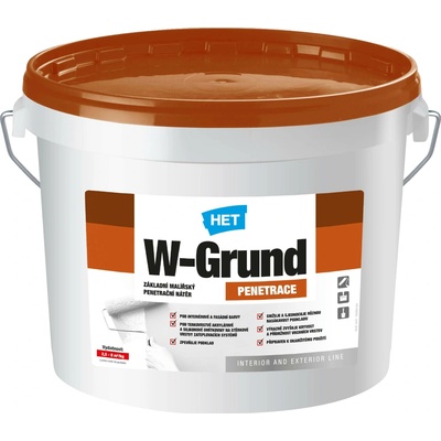 HET W - GRUND Základní pigmentovaný penetrační nátěr Velikost: 5 kg