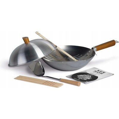 Wok Ken Hom z uhlíkové oceli na indukci 32 cm řada Excellence