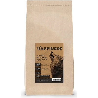 Happiness Wilderness80 kuře krocan bílá ryba & losos 10 kg