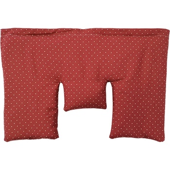 TORF Възглавница за врата с пшенично зърно, червена с бели точки, 40 x 25 см