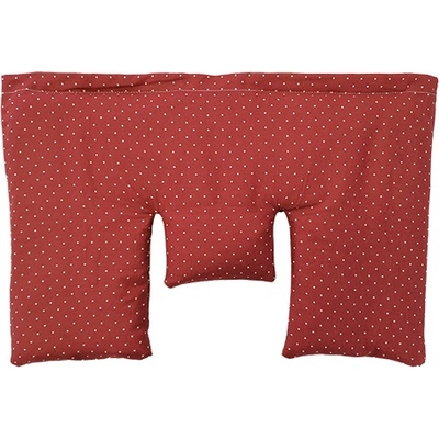 TORF Възглавница за врата с пшенично зърно, червена с бели точки, 40 x 25 см