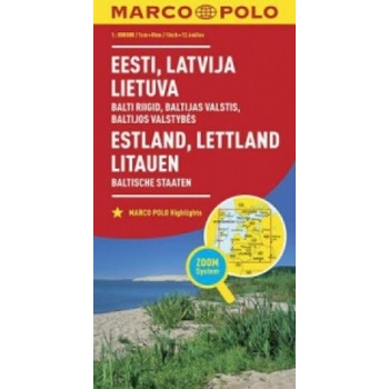 Baltické státy mapa