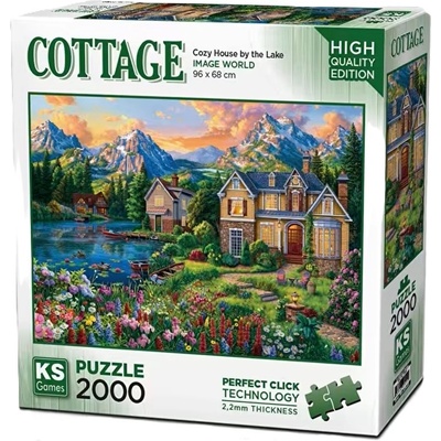 KS Games Пъзел KS Games от 2000 части - Уютна къща до езерото (22522)