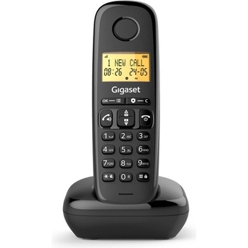 Gigaset basic 100a безжичен телефон dect, ЧЕРЕН s30852-h3226-n101 (s30852-h3226-n101)