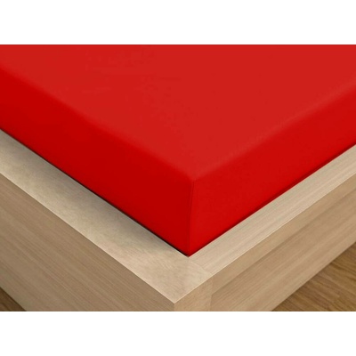 Kvalitex satén prostěradlo Luxury Collection červené 80x200x22