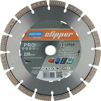 Univerzální diamantový kotouč NORTON Clipper PRO 4x4 EXPLORER+ 230 x 22,23 mm