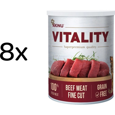 Akinu Vitality Hovězí jemně krájená svalovina 8 x 400 g