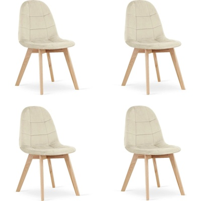 Leobert Bora béžový samet 4 ks