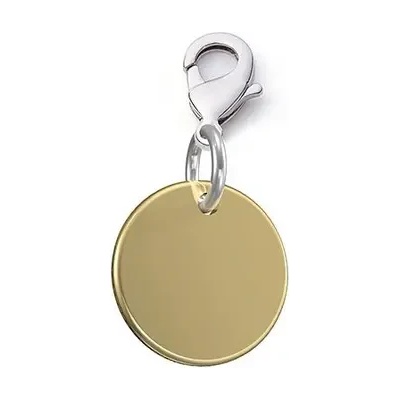 Metalmorphose Медальон за гравиране Metalmorphose, кръг Shiny gold (MED030GLD)