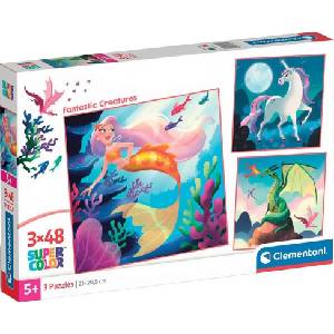 Clementoni Детски пъзел Clementoni от 3 x 48 части - Фантастични създания (25319) - baby