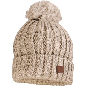 maximo Детска зимна шапка (beanie) maximo Kid's Mütze Rippe mit Pompon und Fleecefutter Beanie - Camel Melange - размер 55-57 cm (904-2947-0512)