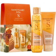 Sanctuary Spa Signature sprchový gel 150 ml + tělový peeling 100 ml, kosmetická sada