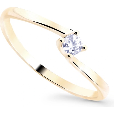 Cutie Jewellery gold prsten se solitérním zirkonem Z8013 ze zlata Žlutá