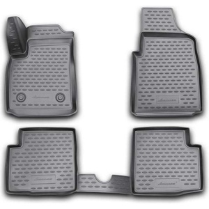 LEMENT Element 3D rubber floor mats suitable for Ford Ka | Mk2 II | 2008-2016 | 100% custom-fit all-weather floor mats made of TPE, high edge, waterproof, non-slip, odorless - FORD