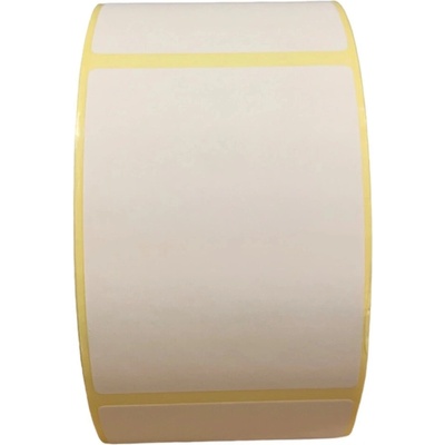 Papierová Etiketa 60 mm x 80 mm, Matný papier, Biela, Dutinka 76 mm, 2500 ks/kotúč, Permanentné lepidlo, Priemer kotúča 196 mm