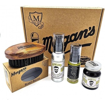Morgan's Pomade Morgan’s комплект за брада - еликсир, шампоан, вакса, четка и гребен