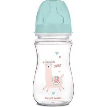 Canpol babies Антиколик шише Canpol - Exotic Animals, 240 ml, Зелено (35/221_gre)