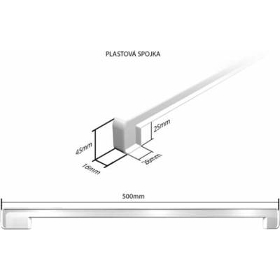 DEOKORK Plastová H - spojka 600 mm (k dřevotřískovým parapetům) Délka krytky: 600 mm - Šedý mramor 5024 (DŘEVOTŘÍSKOVÉ)