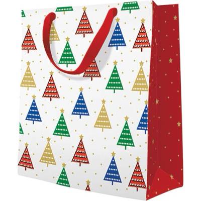 Paw Taška PAW lux střední Colorful Christmas Trees /10/ ,balení 10 ks