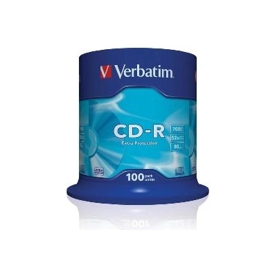 Verbatim CD-R 700MB 52x, cakebox, 100ks (43411)