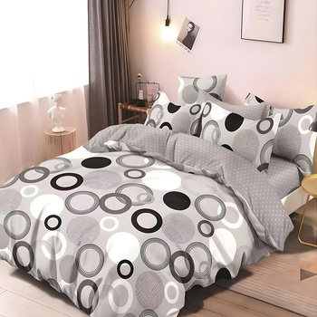 EmonaMall Двулицево спално бельо с ластик EmonaMall, 6 части - Модел S17526 (S17526-33333e)