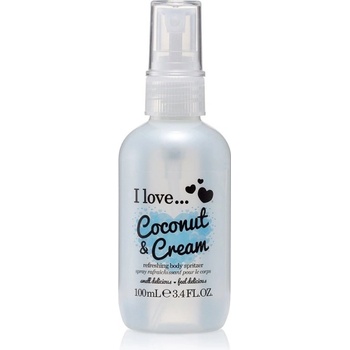 I Love osviežujúci telový sprej s vôňou kokosu a zamatového krému (Coconut & Cream Refreshing Body Spritzer) 100 ml