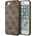 GUESS 4G метален златен лого калъф за iPhone SE 2022 / 2020 / 7 / 8 - кафяв (3700740493953)