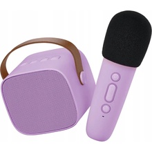 LALARMA bezdrôtový karaoke set mikrofón reproduktor pre deti PURPLE