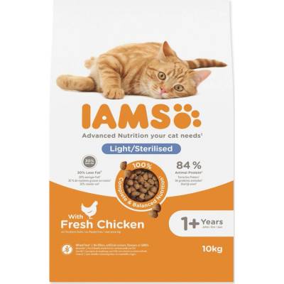 IAMS CAT ADULT WEIGHT CONTROL STERILIZED CHICKEN 10 KG