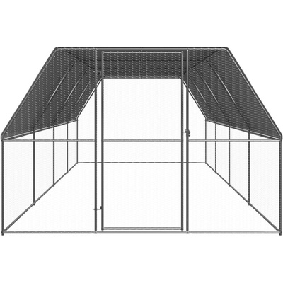 VidaXL Vonkajšia klietka pre kurčatá 3 x 8 x 2 m galvanizovaná oceľ