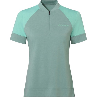 Vaude Дамска фланелка с къс ръкав за колоездене Vaude Women's Altissimo Q-Zip Shirt Cycling jersey - Dusty Fern Uni - размер 38 (EU) (156-1315-1712)