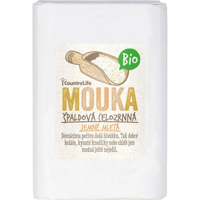 CountryLife Múka špaldová celozrnná jemne mletá BIO 1 kg