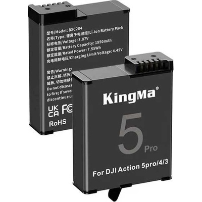 KingMa Батерия за DJI Osmo Action 3 / 4 / 5 Pro 1950mAh