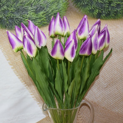 Umělá kytice tulipán Varianta: 2 žlutá, Balení: 1 svaz.